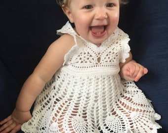 Baby Girl Sundress with Romper Crochet Pattern
