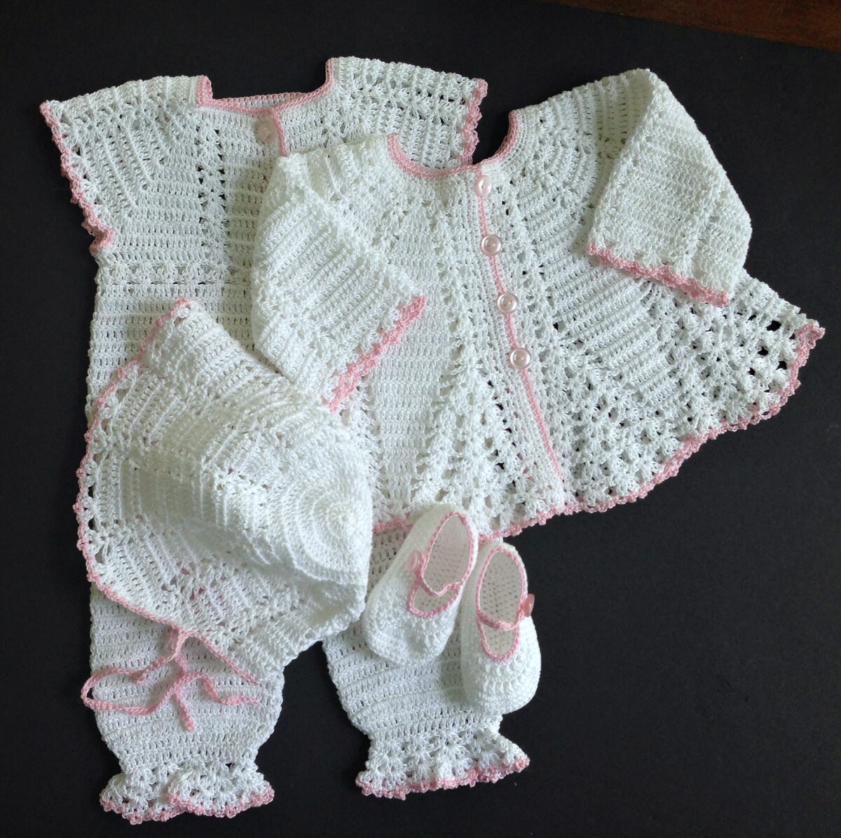 Newborn Girl Coming Home/Baptism Outfit Crochet Pattern