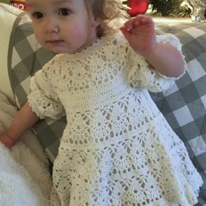 Baby Girl Lace Dress With Mary Janes Crochet Pattern and Slip Pattern ...