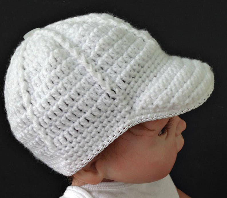 Baseball Cap Crochet Pattern for Baby Boy or Girl Newborn6 Etsy