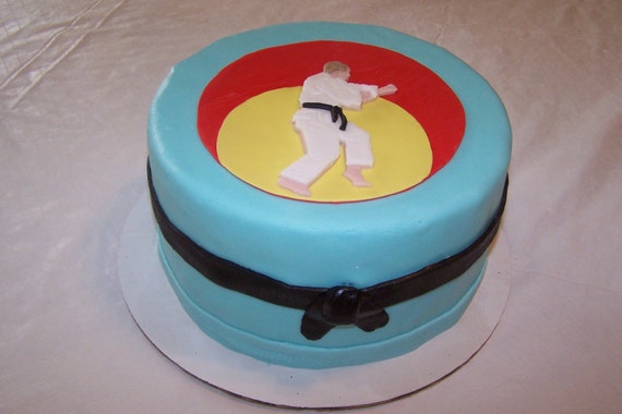 Judo Theme Cake Topper Ceinture Noire Artiste Martial Figure Etsy France