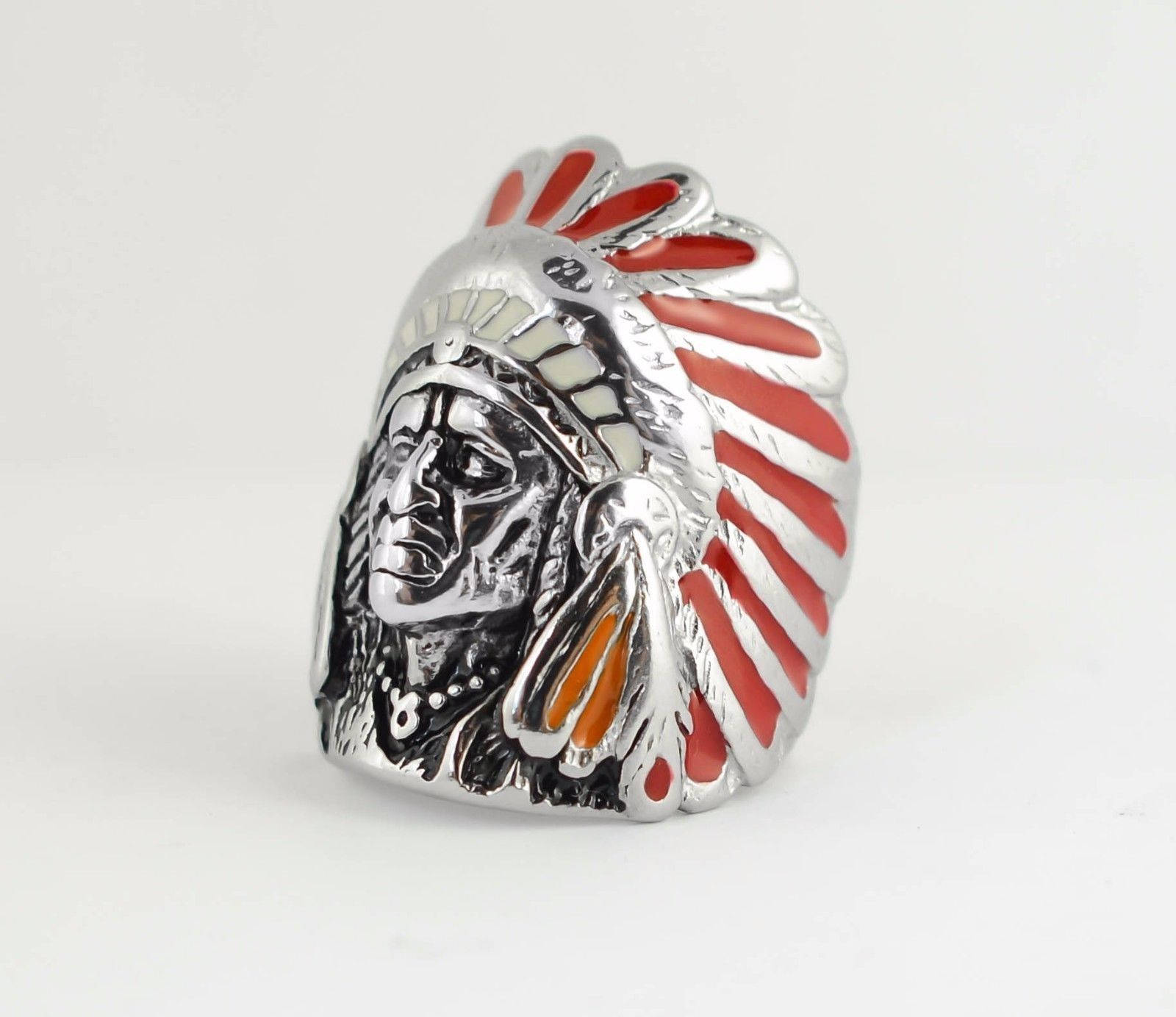 BUSTO TESTA INDIANO Nativi Americani In Ghisa Rustico EUR 78,63 - Foto 4