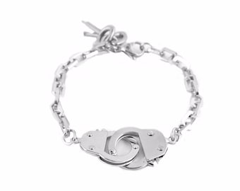 Women's Stainless Steel Handcuff Bracelet USA Seller!