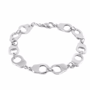 Women&#39;s Stainless Steel Handcuff Bracelet USA Seller!