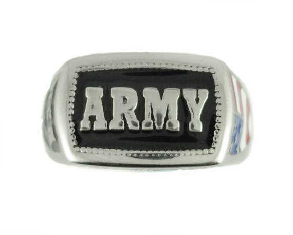 U.S. Military ARMY Ring Stainless Steel Size 5-15 Men's | Etsy