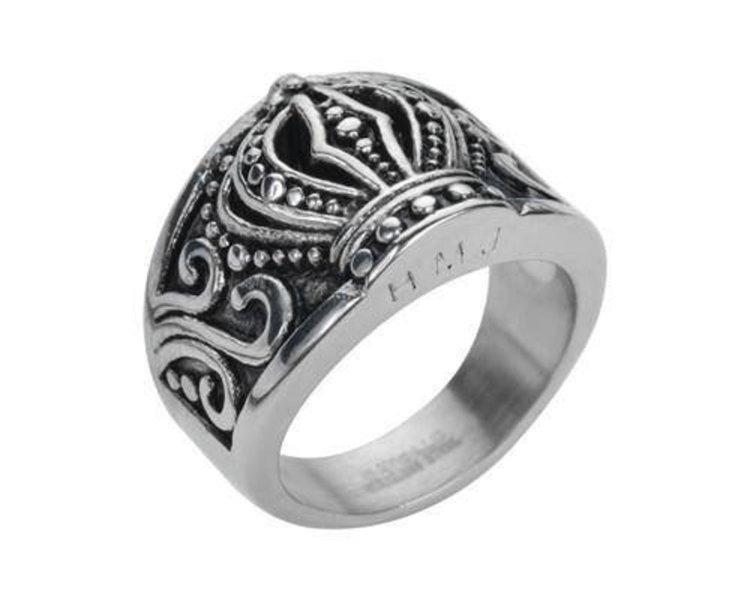 Heavy Metal Jewelry Ladies Royal Crown Ring Stainless Steel - Etsy