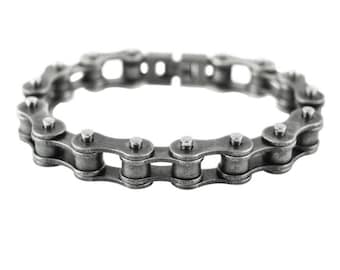 Bike Chain Bracelet Worn Look Brand New Stainless Steel Motorcycle Bicycle Wear