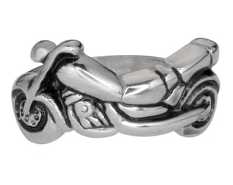 Ladies Motorcycle Bike Ring Stainless Steel Motorcycle Heavy Metal Women's Biker Jewelry Size 5-10 SK1051