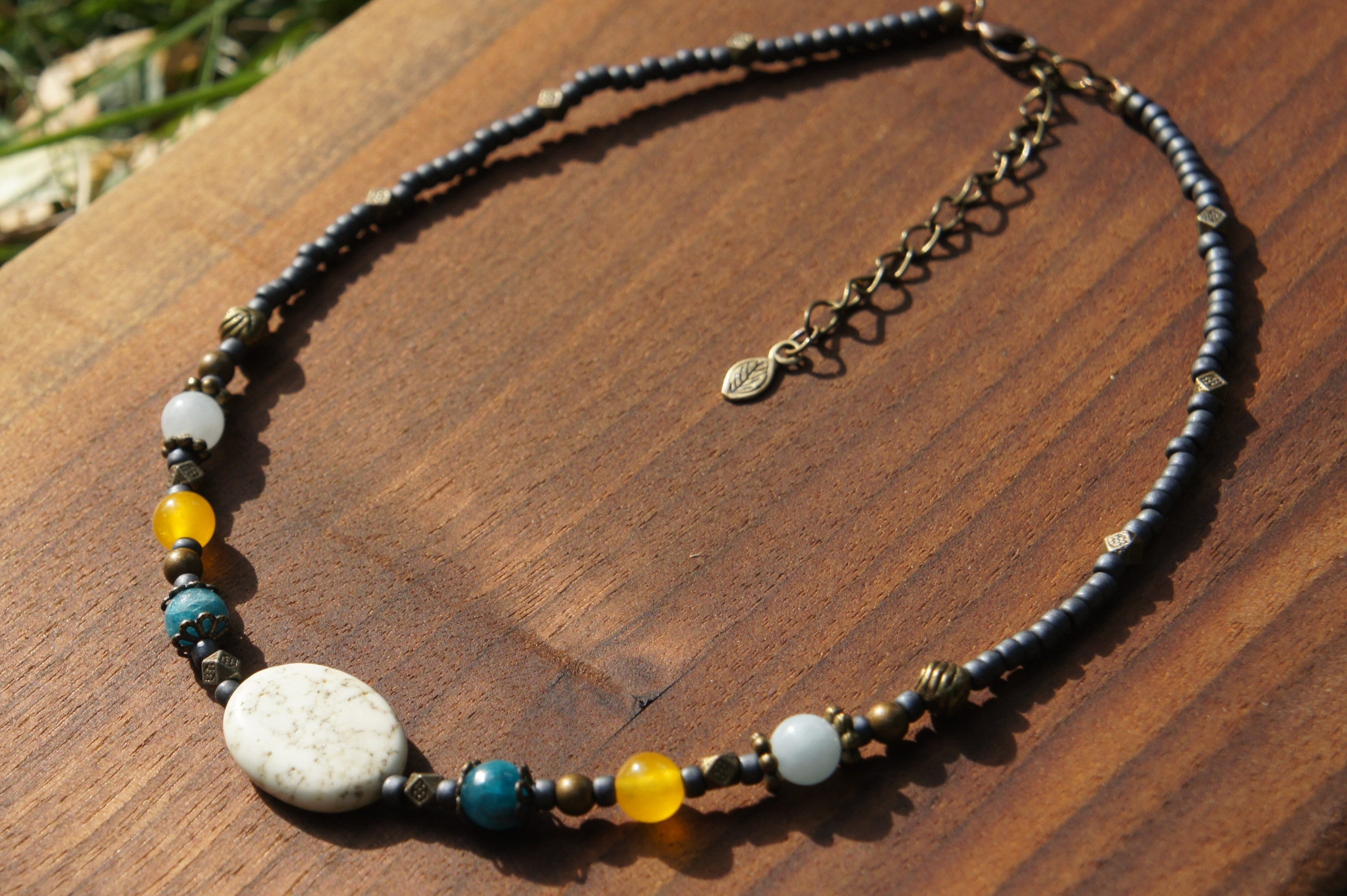 Beaded Gemstone Choker