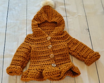 TODDLER SWEATER Hooded Sweater Hooded Cardigan Hooded Coat Girl's Sweater Hoodie