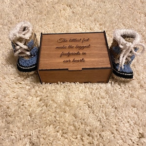 BABY SHOWER GIFT| Baby Booties in Beautiful Box| Customizable Baby Gift