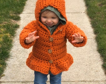 TODDLER SWEATER Hooded Sweater Hooded Cardigan Hooded Coat Girl's Sweater Hoodie