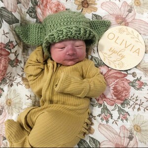 PDF CROCHET PATTERN Yoda Baby Hat Pattern Newborn image 3