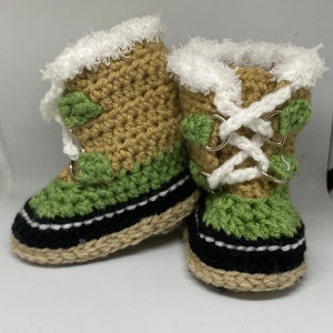 BABY BOOTIES NEWBORN Gift Baby Shower Gift Baby shoes Crochet Boots Crochet Baby Boots Newborn Boots Newborn Booties, image 3