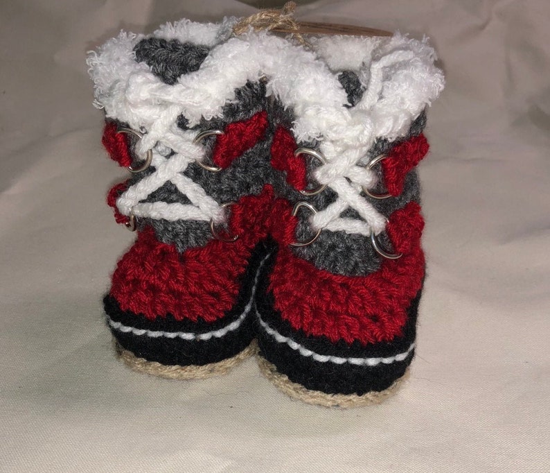 BABY BOOTIES NEWBORN Gift Baby Shower Gift Baby shoes Crochet Boots Crochet Baby Boots Newborn Boots Newborn Booties, image 1