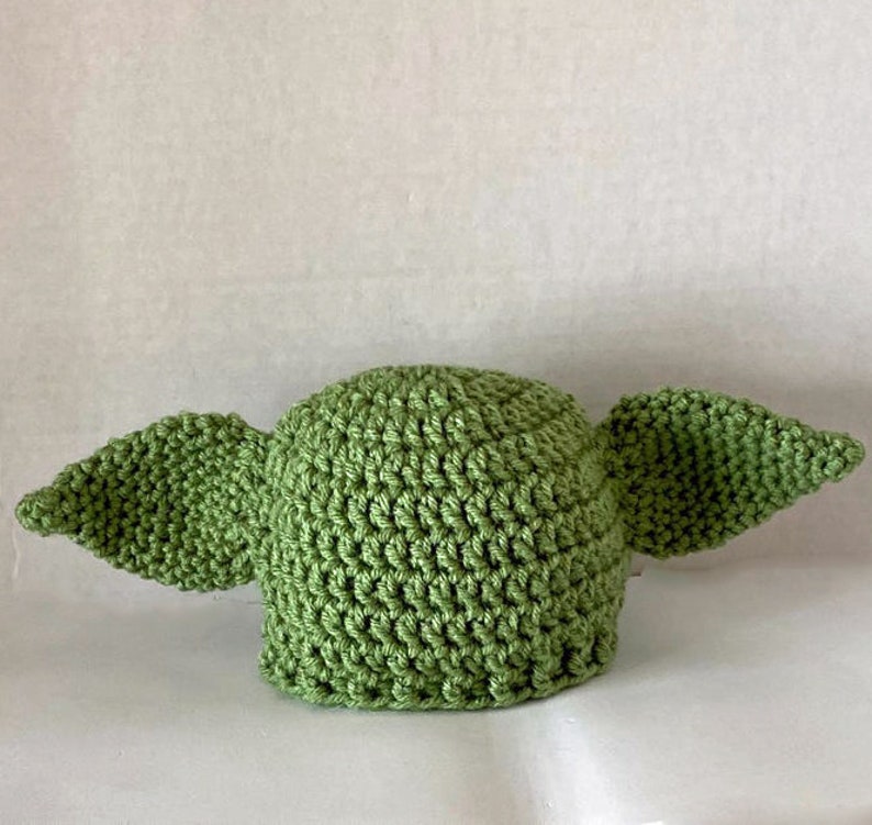 PDF CROCHET PATTERN Yoda Baby Hat Pattern Newborn image 1