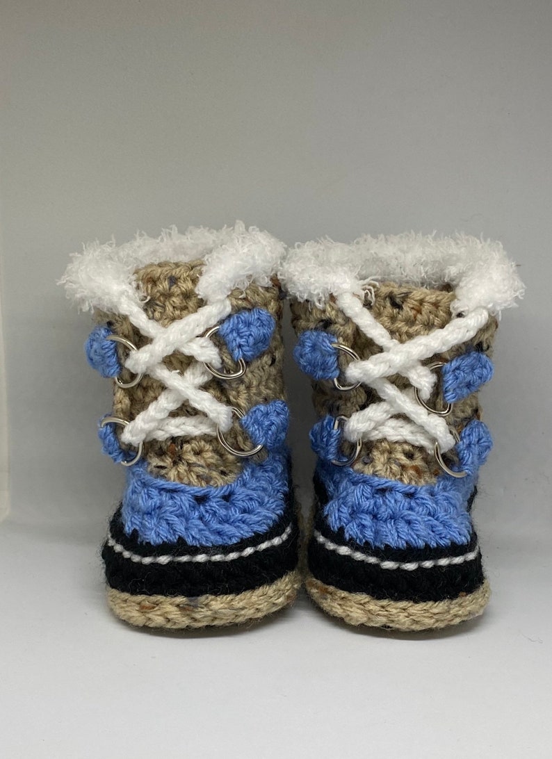 BABY BOOTIES NEWBORN Gift Baby Shower Gift Baby shoes Crochet Boots Crochet Baby Boots Newborn Boots Newborn Booties, image 6