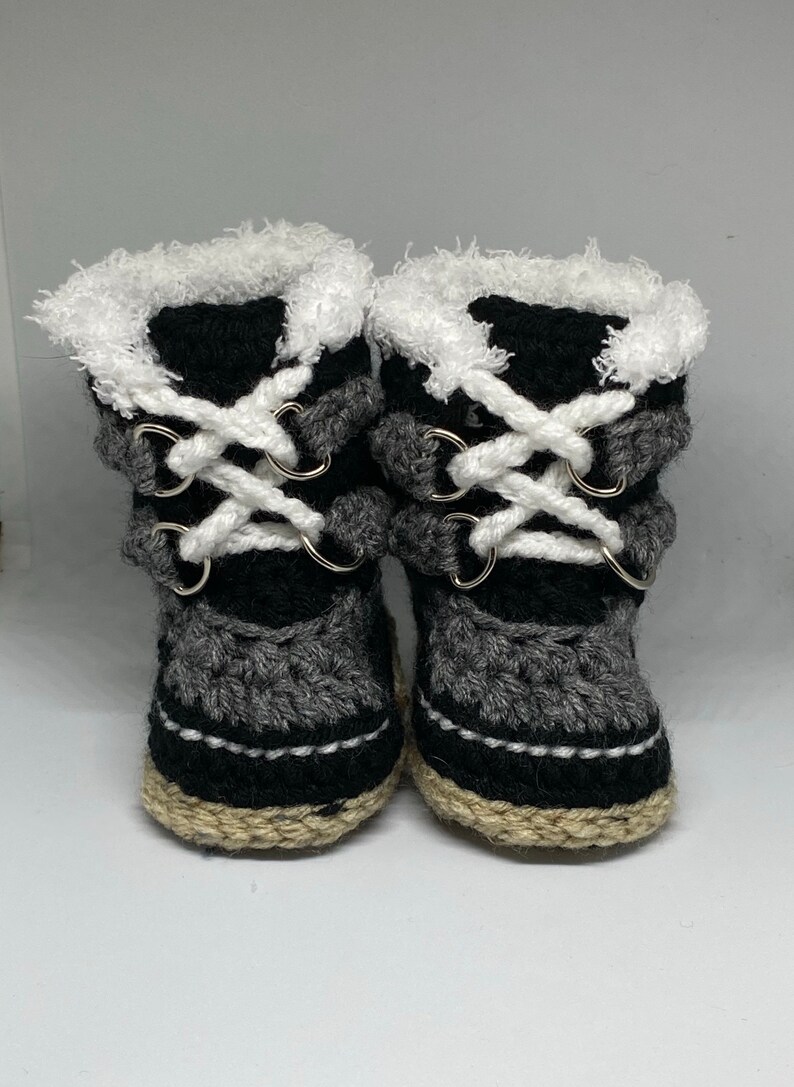 BABY BOOTIES NEWBORN Gift Baby Shower Gift Baby shoes Crochet Boots Crochet Baby Boots Newborn Boots Newborn Booties, image 8