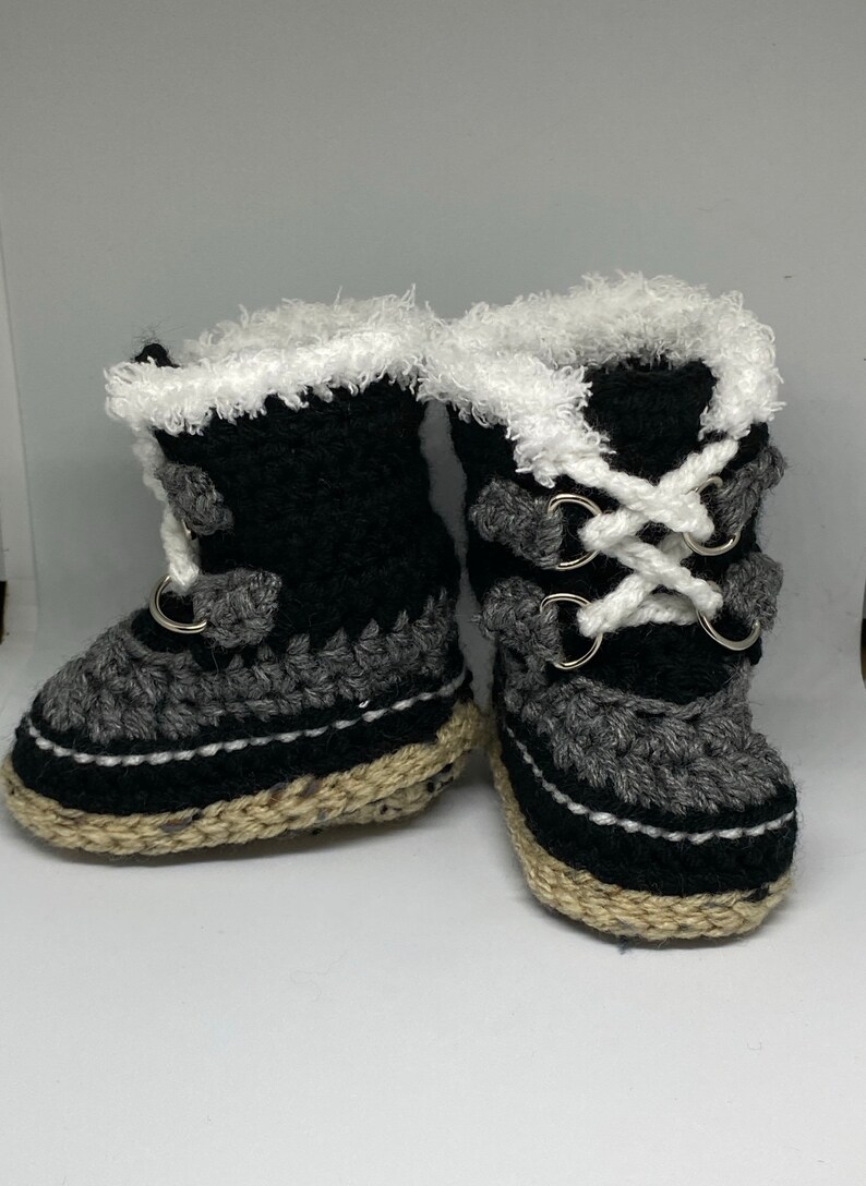 BABY BOOTIES NEWBORN Gift Baby Shower Gift Baby shoes Crochet Boots Crochet Baby Boots Newborn Boots Newborn Booties, image 7