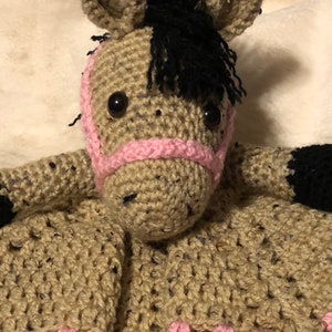 BABY GIFT LOVEY | Horse Blanket |Newborn Gift Baby blanket | Baby Shower Gift | Horse Lovey Blanket | Horse Security blanket image 6