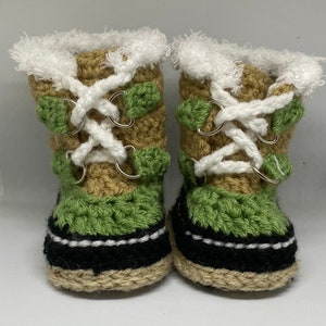 BABY BOOTIES NEWBORN Gift Baby Shower Gift Baby shoes Crochet Boots Crochet Baby Boots Newborn Boots Newborn Booties, image 4