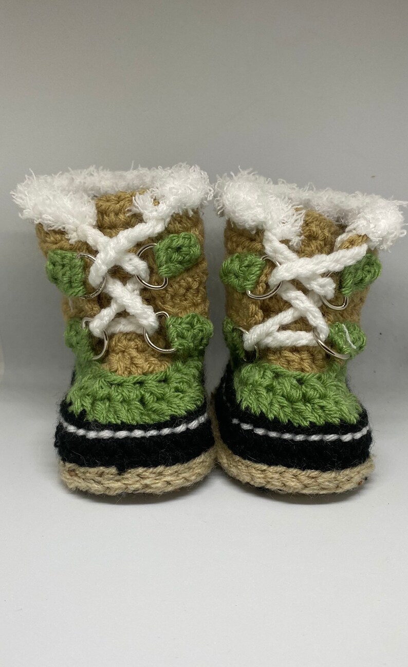 BABY BOOTIES NEWBORN Gift Baby Shower Gift Baby shoes Crochet Boots Crochet Baby Boots Newborn Boots Newborn Booties, image 4