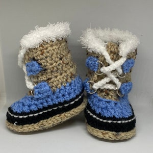 BABY BOOTIES NEWBORN Gift Baby Shower Gift Baby shoes Crochet Boots Crochet Baby Boots Newborn Boots Newborn Booties, image 5