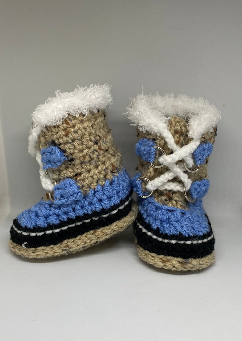 BABY BOOTIES NEWBORN Gift Baby Shower Gift Baby shoes Crochet Boots Crochet Baby Boots Newborn Boots Newborn Booties, image 5