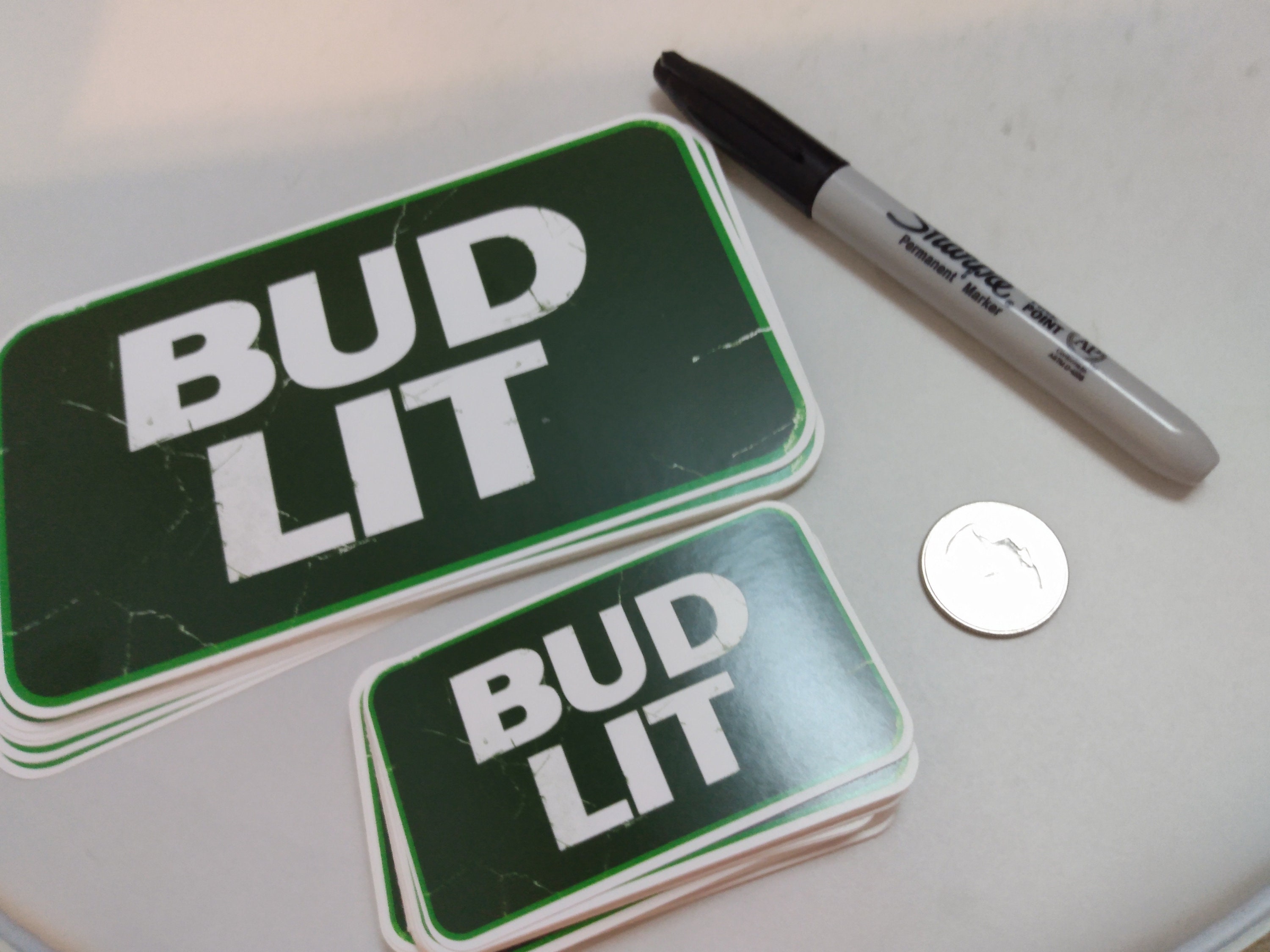 Decalcomania Birra Vinile Adesivo Decorativo Bud Light In Vinile Colorato - Decalcomania Grande Per Interni/esterni Adesivo Per Personalizzazione Superficie - Foto 5