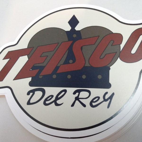 TEISCO - Del Ray - Vintage Classic Logo Vinyl STICKER (6 Inch)