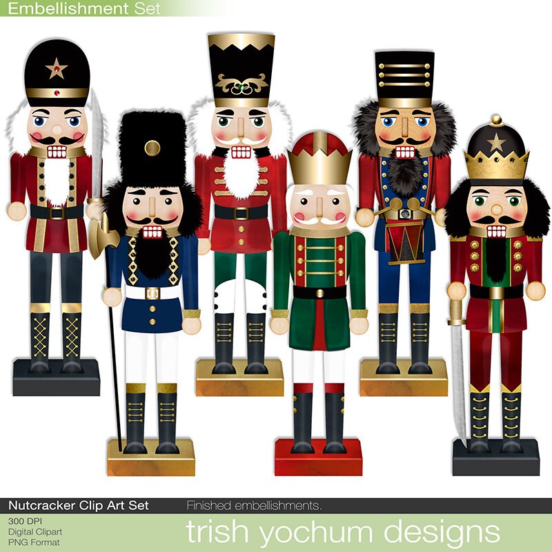 Christmas Clipart Nutcracker - Digital Holiday Scrapbook Printable - …
