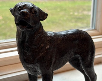 Figura de perro rottweiler de metal