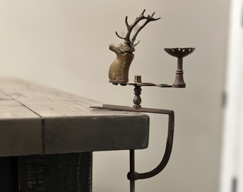 Vintage stag sewing bird clamp