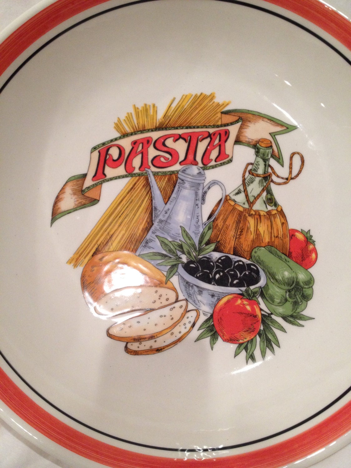 Vintage pasta bowl made in Italy for Himark Etsy