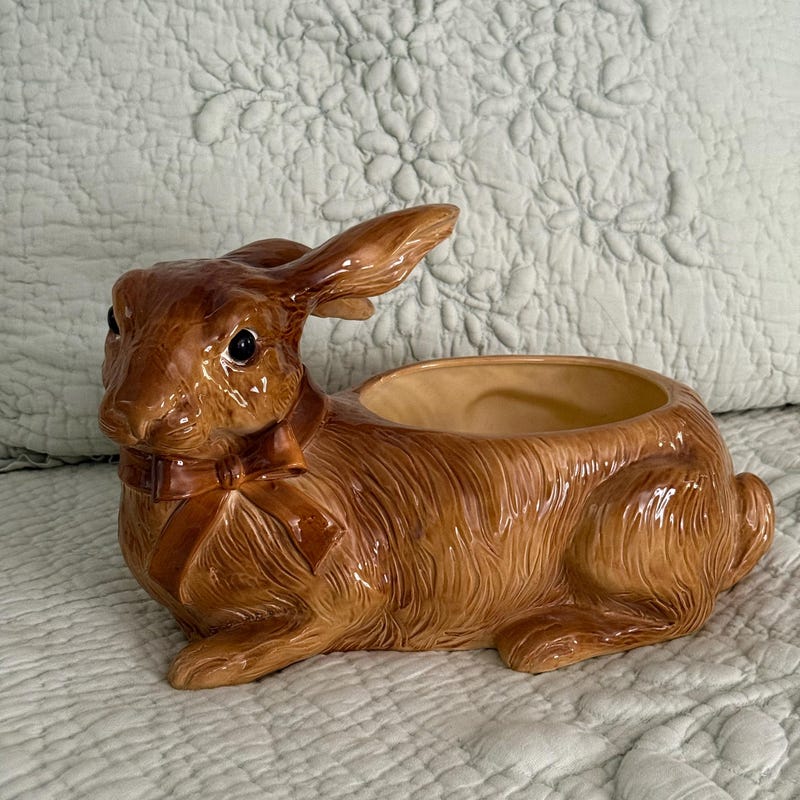 Rabbit Planter - Etsy