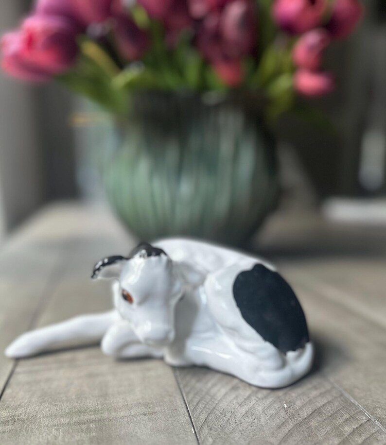 Terracotta Holstein Calf Figure Etsy