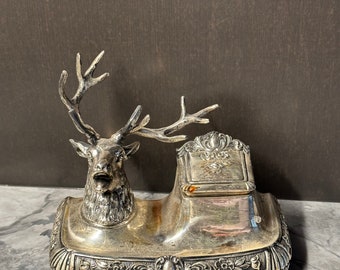 Tintero de ciervo vintage