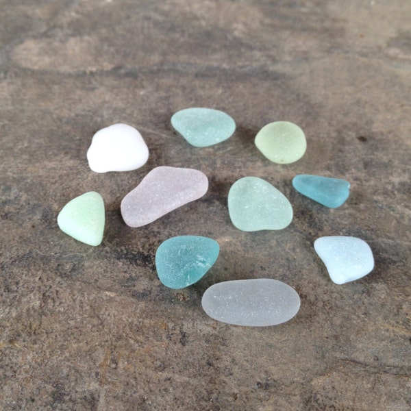 Lake Erie beach glass 10 pastel pieces