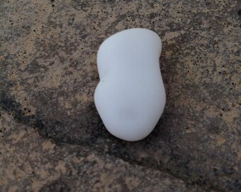 Milk glass beach glass white opaque