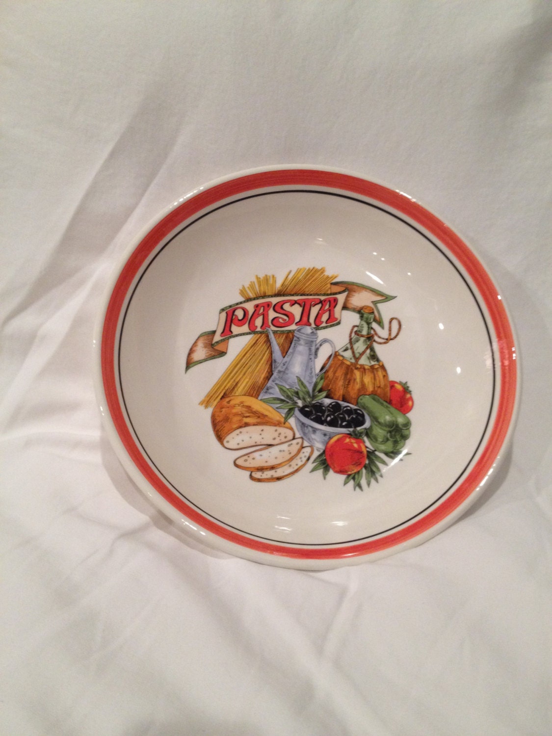 Vintage pasta bowl made in Italy for Himark Etsy