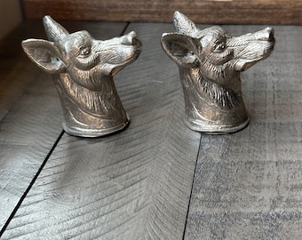 Metal German Shepherd dogs figurines