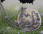 Reed Barton Vintage Asian Damascene Pendant Necklace