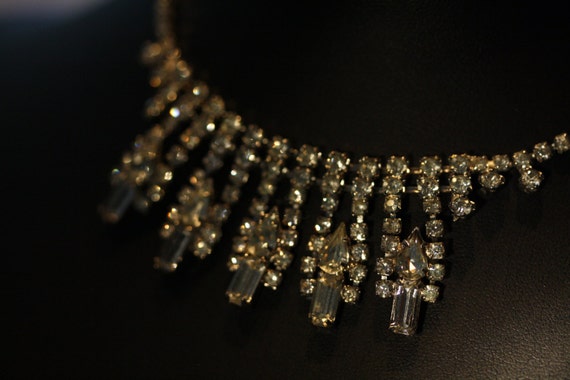 Elegant vintage rhinestone choker - image 3