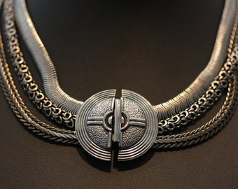 Ermani Bulatti Forged Ironwork Etruscan Choker