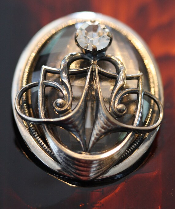 Wonderful Signed Ermani Bulatti Ironwork Brooch - Gem