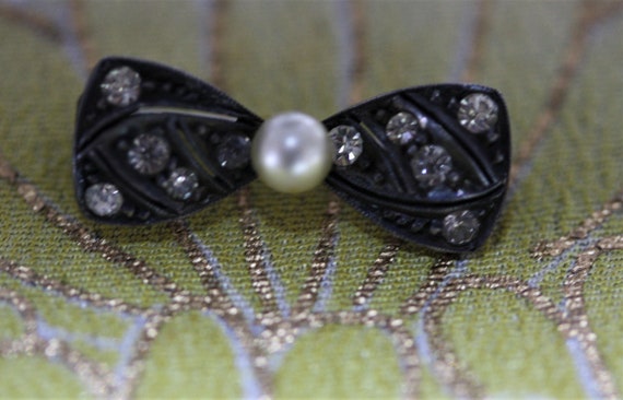 Lovely Antique Pearl Sterling Silver Marcasite Vi… - image 1