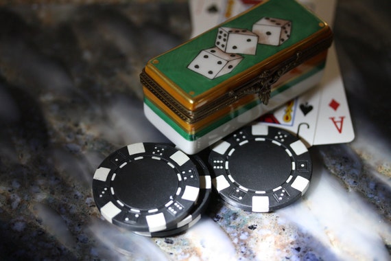 Unique Limoges Porcelain Dice Box View 5