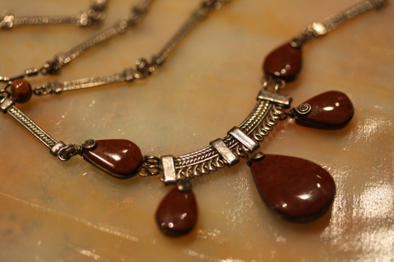 Vintage European Jasper Necklace - image 5