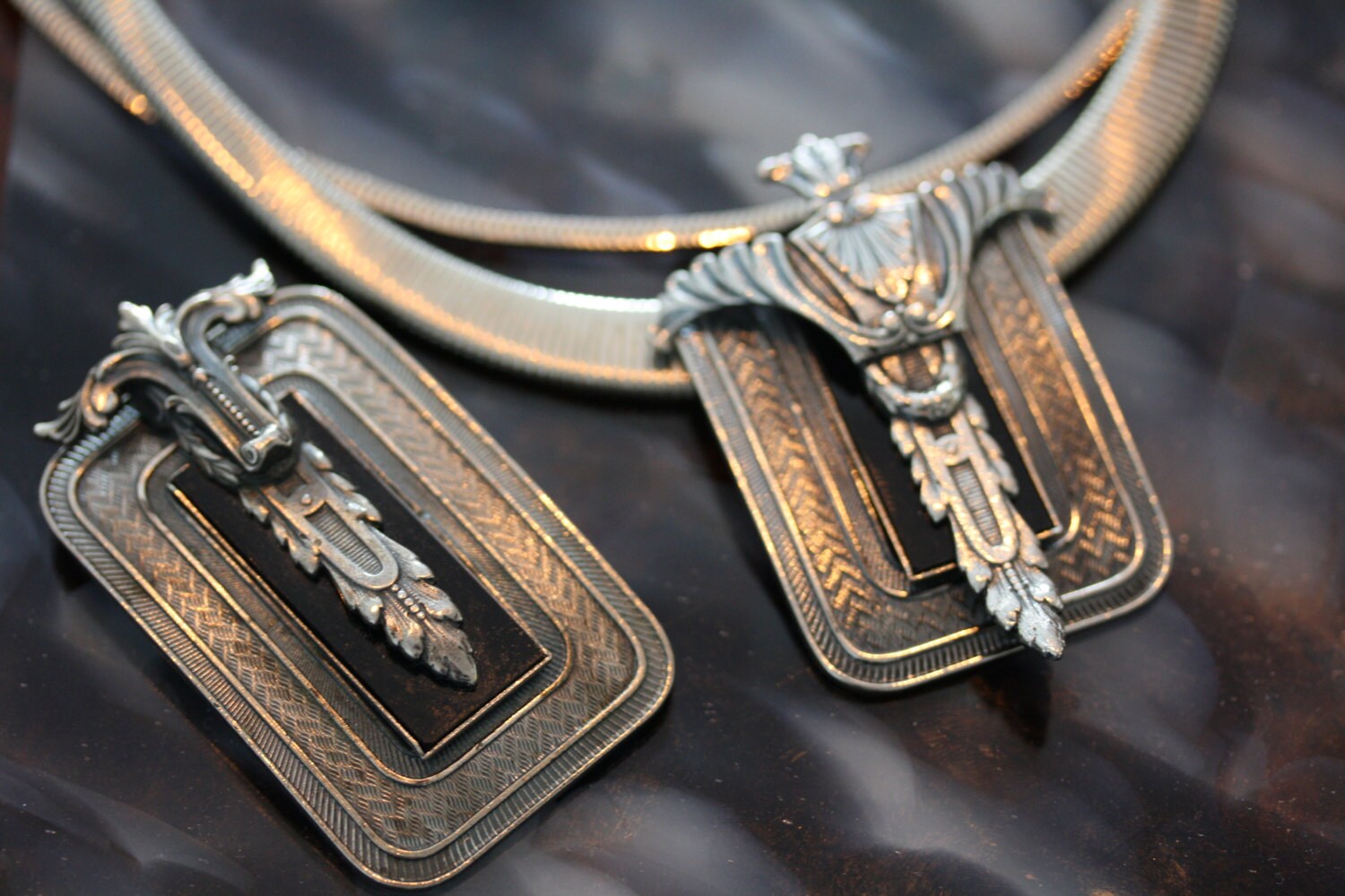 Collante Vintage En Ton Bronze - Série Insectes - Marque Ermani Bulatti