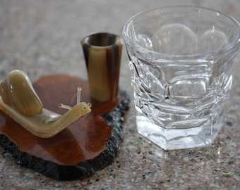 Thermoset, phenolic, Bar Ware Snail Toothpick Holder from London